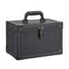 XARONF Makeup Box Large Storage Capacity Portable Travel Cosmetic Organizer with Trays, Lockable with Keys, Black (Color : Black) view 1