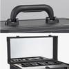 XARONF Makeup Box Large Storage Capacity Portable Travel Cosmetic Organizer with Trays, Lockable with Keys, Black (Color : Black) view 4