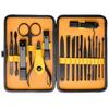 CZKE 7-18pcs Nail Clipper Set Scissors Tweezer Knife Manicure Cutter Nail Art Pedicure Manicure Tools (Color : ZJQ HeiHuang 18) view 1