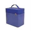 XARONF Makeup Case, Cosmetic Box Makeup Organizer 4 Trays Professional Cosmetic Storage Box Cosmetology Case for Women Makeup Artist, Makeup Tools Traveling Makeup Case, Blue view 2