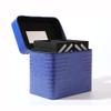 XARONF Makeup Case, Cosmetic Box Makeup Organizer 4 Trays Professional Cosmetic Storage Box Cosmetology Case for Women Makeup Artist, Makeup Tools Traveling Makeup Case, Blue view 4