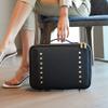 XARONF Large Makeup Case Travel Makeup Case Professional Makeup Artist Bag Portable Cosmetic Organizer Box Art Supply Case with Adjustable Dividers/Attach to Trolley, Black view 3