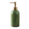 Fonowx Travel Hand Liquid Pump Bottle, 420ml Bathroom Refillable Bedroom Ceramic Empty Soap Dispenser for Shampoo Makeup Mouthwash Essential Oil, Green view 1