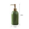 Fonowx Travel Hand Liquid Pump Bottle, 420ml Bathroom Refillable Bedroom Ceramic Empty Soap Dispenser for Shampoo Makeup Mouthwash Essential Oil, Green view 4