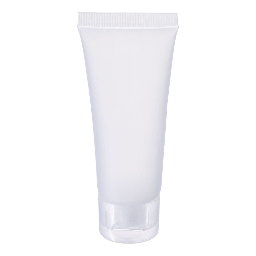 M METERXITY 20 Pack Refillable Travel Bottles - Shampoo Conditioner Empty Cosmetic Tubes with Flip Lid Apply to Household Travel (15ml, Translucent Frosted)
