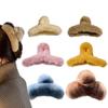 6PCS Faux Fur Claw Clip for Winter, 5.5 Inches Large Fuzzy Hair Claw for Thick Thin Hair, Plush Hair Clips, Long Fur Hair Clips Leopard Grasp Clip for Women Girls for Daily, Parties (Blue white, brown, pink, yellow, brown, white) view 1