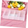 STOBAZA Makeup Storage Box Small Plastic Organizer for Desktop Partitioned Container for Makeup Jewelry and Office Supplies Frosted Transparent Design for Convenient Storage view 2