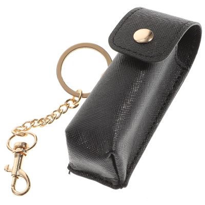 HOMSFOU Lipstick Keychain Holder Compact Lip Balm Pouch for Women Girls Travel Portable Protective Case with Sturdy Clasp