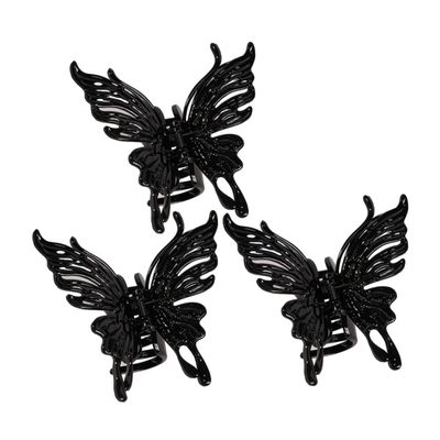 Beaupretty 3pcs Large Butterflies Hair Clips for Women Hair Holders for Styling Bathing and Makeup Strong Grip for Thick Curly
