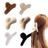 6PCS Faux Fur Claw Clip for Winter, 5.5 Inches Large Fuzzy Hair Claw for Thick Thin Hair, Plush Hair Clips, Long Fur Hair Clips Leopard Grasp Clip for Women Girls for Daily, Parties (Brown, black, white, gray, beige, pure white) view 1