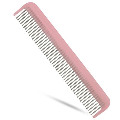 Hair Doctor Vanity Comb with silky smooth rotating teeth prevents hair loss and damage (7" Pale Pink)