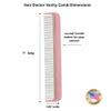 Hair Doctor Vanity Comb with silky smooth rotating teeth prevents hair loss and damage (7" Pale Pink) view 3