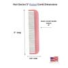 Hair Doctor Ladies 5" Rotating Tooth pocket comb to reduce hair loss and damage (Pale Pink) view 3