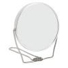 2 Sided Makeup Mirror Stand Stainless Steel Double Sided Makeup Mirror Silver High Definition Lenses Home view 1