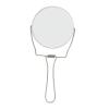 2 Sided Makeup Mirror Stand Stainless Steel Double Sided Makeup Mirror Silver High Definition Lenses Home view 2