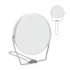 2 Sided Makeup Mirror Stand Stainless Steel Double Sided Makeup Mirror Silver High Definition Lenses Home view 3