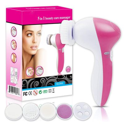 5 in 1 Mini Facial Cleansing Exfoliating Brush Beauty Skin Care Massage Electric Face Wash Brush