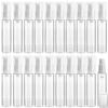 20Pcs 10ml/0.34oz Airless Pump Bottle Refillable Plastic Airless Vacuum Dispenser Portable Clear Cosmetic Sample Vial Container Jars for Lotion Emulsion Toiletries Liquid Foundation view 1