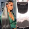 13x4 Ear To Ear Straight Lace Frontal Closure Transparent HD Human Hair With Baby Hair Knots 100% Virgin Remy Human Hair Lace Frontal Closures 150% Density Natural Color (8 Inch,Straight frontal) view 1