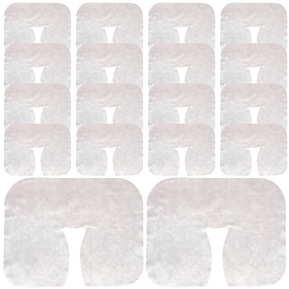 FRCOLOR 400pcs Disposable Headrest Covers Non-Woven Face Rest Covers for Massage Tables Breathable Salon Accessories for Beauty Salons and Home Use