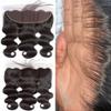 13x4 Ear to Ear Transparent HD Lace Frontal Closure Brazilian Body Wave Human Hair Frontal 150% Density 100% Brazilian Virgin Body Wave Hair Frontal Closures Natural Black Color(10Inch13x4 Frontal) view 1