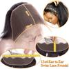13x4 Ear to Ear Transparent HD Lace Frontal Closure Brazilian Body Wave Human Hair Frontal 150% Density 100% Brazilian Virgin Body Wave Hair Frontal Closures Natural Black Color(10Inch13x4 Frontal) view 3
