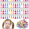 36 Pieces Hair Ties Balls Ponytail Holders Colorful Twin Bead Ponytail Balls 80s 90s Elastic Hair Accessories for Baby Kid(16 mm,Multicolor) view 1