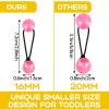 36 Pieces Hair Ties Balls Ponytail Holders Colorful Twin Bead Ponytail Balls 80s 90s Elastic Hair Accessories for Baby Kid(16 mm,Multicolor) view 3