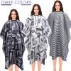 JenPen 6 Pcs Waterproof Hair Styling Cape Salon Barber Cape for Stylist Hairdresser Haircuting Adjustable, 47" x 59"(White Black Floral Print) view 3