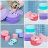 GLEAVI 1set Travel Cosmetic Jar Refillable Container for Makeup Ointments and Toiletries Lightweight Portable for Travel Camping and Business Trips Compartment Design view 3