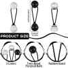 36 Pieces Hair Ties Balls Ponytail Holders Colorful Twin Bead Ponytail Balls 80s 90s Elastic Hair Accessories for Baby Kid(12 mm,Black, White, Clear) view 2
