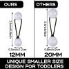 36 Pieces Hair Ties Balls Ponytail Holders Colorful Twin Bead Ponytail Balls 80s 90s Elastic Hair Accessories for Baby Kid(12 mm,Black, White, Clear) view 3