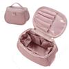 Alipher PU Leather Makeup Bag Creative Travel Cosmetic Bag Portable Toiletry Bag Travel Makeup Organizer Bag For Women Girls (Pink) view 2