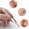 8 PCS Blackhead Remover Comedone Extractor, Curved Blackhead Tweezers Kit, Professional Stainless Pimple Acne Blemish Removal Tools Kit view 4