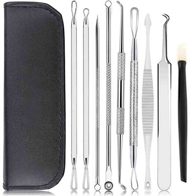 Blackhead Remover, 9 PCS Pimple Popper ToolStainless Steel Pimple Extractor Blackhead Removal Tool Risk Free Treatment for Blemish,Whitehead Popping,Blemish