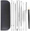 Blackhead Remover, 9 PCS Pimple Popper ToolStainless Steel Pimple Extractor Blackhead Removal Tool Risk Free Treatment for Blemish,Whitehead Popping,Blemish view 1