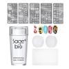 SAGEBIO Nail Art Stamper Clear Silicone Nails Stamping Jelly with Scraper Transparent Visible Body DIY Manicure Nail Art Tool B view 1