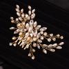 Teyglen Simple Full Rhinestones Bride Wedding Hair Comb Hair Pieces for Bride Bridal Crystal Side Hair Comb Hair Accessories for Women Girls (Gold) view 1