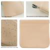 4Pcs Lambskin Pocket Cosmetic Bag, Portable Waterproof Small Makeup Bag No Zipper Self-Closing Small Makeup Pouch for Women Mini Makeup Bag Travel Storage for Cosmetics Headphones Jewelry(B-Style) view 3