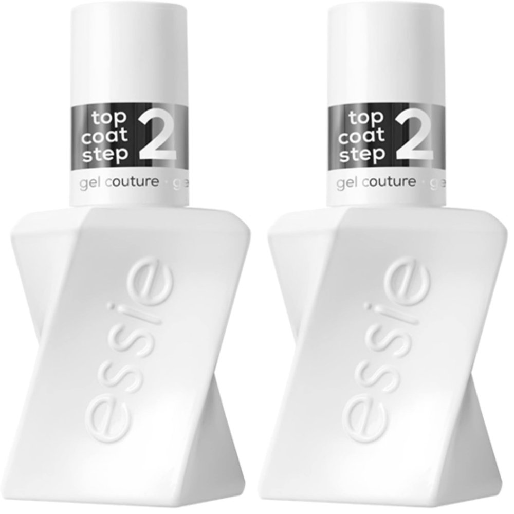 essie Gel Couture Platinum Grade Finish Top Coat, 0.46 Ounces (Packaging May Vary) (Pack of 2)