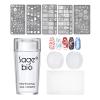 SAGEBIO Nail Art Stamper Clear Silicone Nails Stamping Jelly with Scraper Transparent Visible Body DIY Manicure Nail Art Tool C view 1