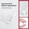 SAGEBIO Nail Art Stamper Clear Silicone Nails Stamping Jelly with Scraper Transparent Visible Body DIY Manicure Nail Art Tool C view 2