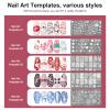 SAGEBIO Nail Art Stamper Clear Silicone Nails Stamping Jelly with Scraper Transparent Visible Body DIY Manicure Nail Art Tool C view 4