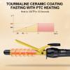 DAN Technology 3/4 Inch Curling Iron Wand, Tourmaline Ceramic Hair Curler with LCD Display (180F430F), Fast Heating, Dual Voltage, Auto Shut-Off, Black & Gold view 3