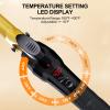 DAN Technology 5/8 Inch Curling Iron Wand, Tourmaline Ceramic Hair Curler with LCD Display (180F430F), Fast Heating, Dual Voltage, Auto Shut-Off, Black & Gold view 4