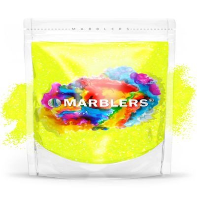 MARBLERS Neon Glitter [Fluorescent Yellow] 3oz (85g) | Fine | Non-Toxic, Vegan, Cruelty-Free | Face, Body, Eyeshadow, Hair, Festival, Party Makeup | Nail Art, Polish | Resin, Tumbler, Slime, Craft