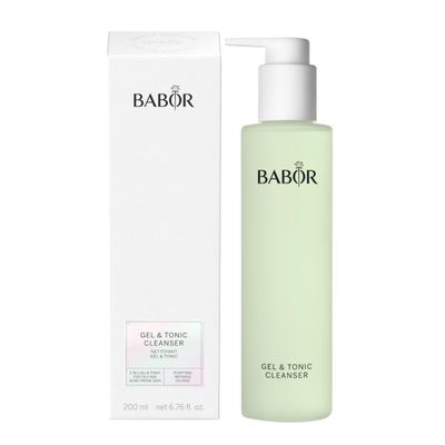 BABOR Gel Tonic Cleanser for Oily and Blemished Skin, Cleansing Gel and Toner in One, Vegan Formula, Gel; Tonic 2 in 1, 1 x 200 ml (Gel Tonic Cleanser)