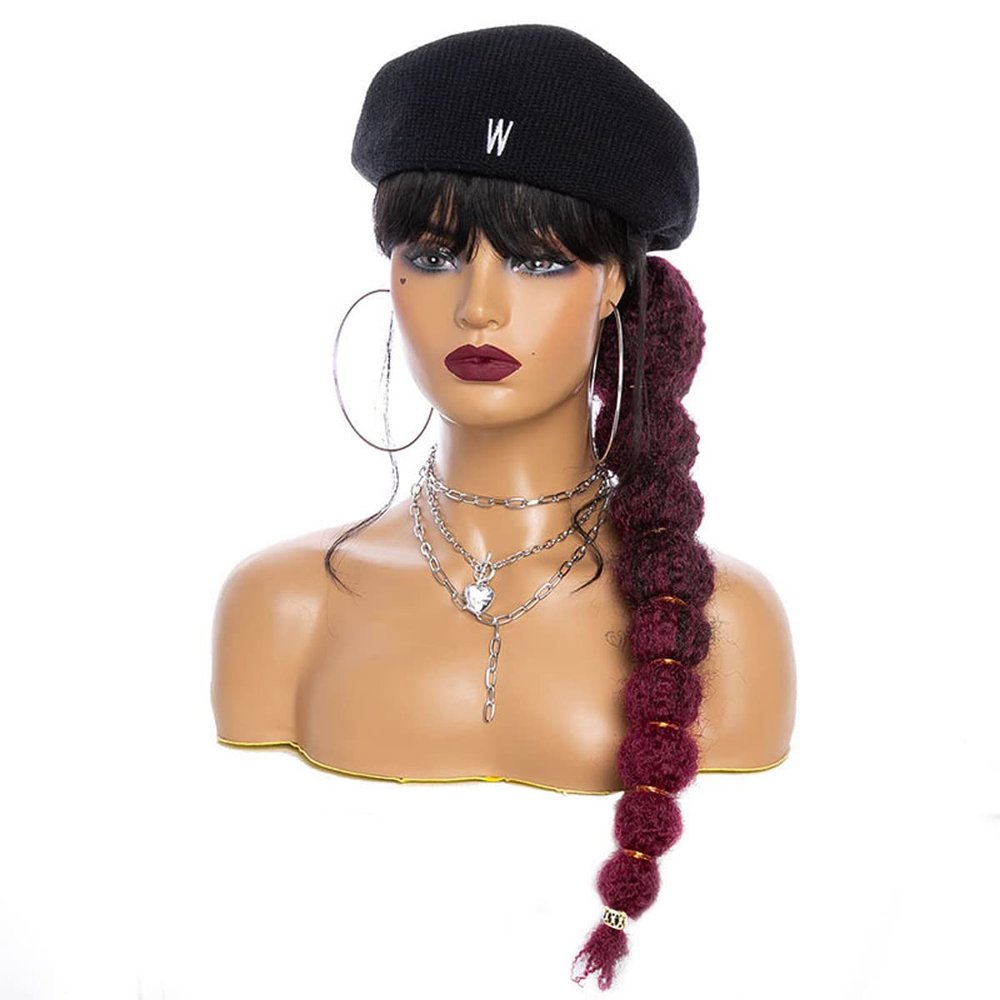 18Inch TBug Kinky Afro Bubble Ponytail Extension for Black Women Long Drawstring Ponytail Natural Black Clip on Ponytails for Kids Synthetic Hair Piece Protective Style