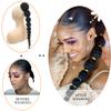 18Inch TBug Kinky Afro Bubble Ponytail Extension for Black Women Long Drawstring Ponytail Natural Black Clip on Ponytails for Kids Synthetic Hair Piece Protective Style view 2