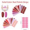 JERCLITY 280 Pieces 20 Sheets Red Solid Color Nail Wraps for Women Pink Nail Polish Strips Self-Adhesive Nail Stickers Full Wraps for Girls view 2